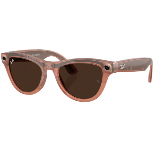 Умные очки Ray-Ban Meta* Skyler Gen 2 Shiny Peach, Фотохромные линзы Clear to Brown Transitions (RW4014)